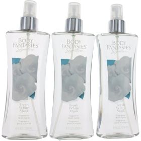 Fresh White Musk by Body Fantasies, 3 Pack 8 oz Fragrance Body Spray for Women